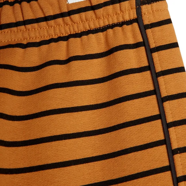 Jogger Rayé Coton Bio | Marron