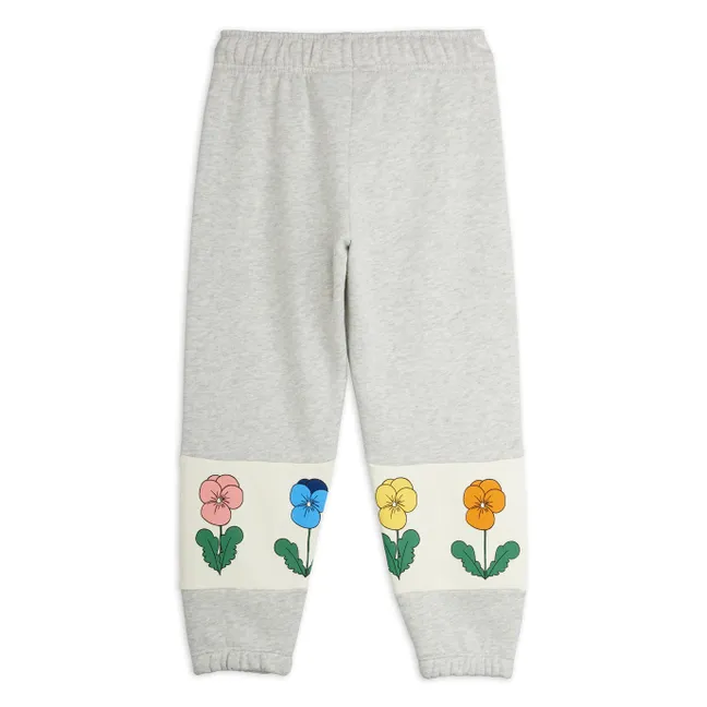 Jogger Fleurs Coton Bio | Gris chiné