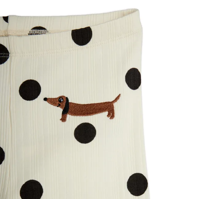Pantalon Flare Pois Coton Bio | Ecru