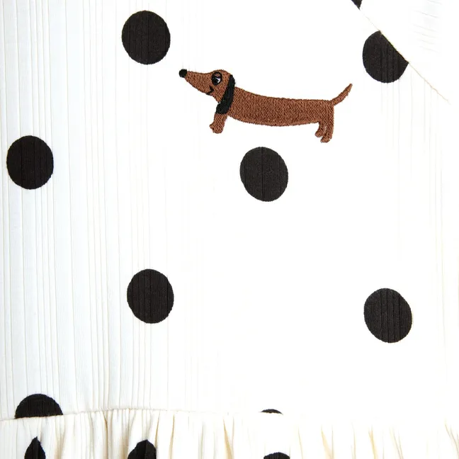 Robe Pois Coton Bio | Ecru