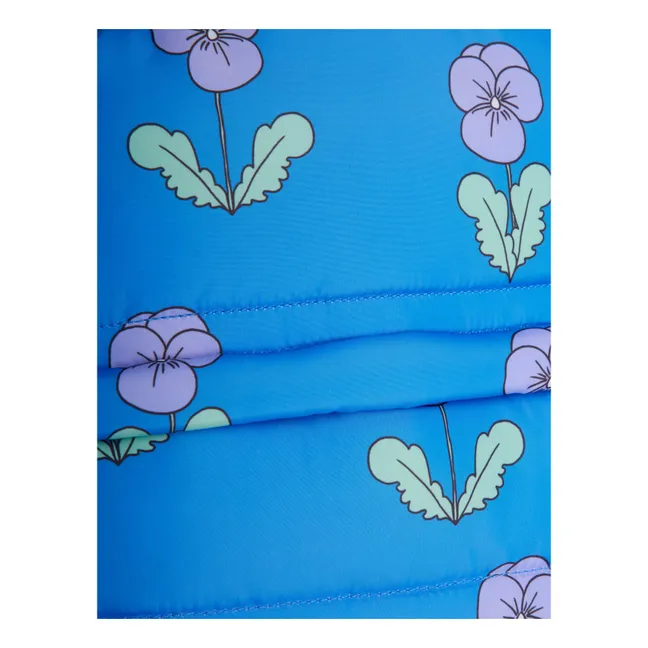 Sac à Dos Fleuri Fibres Recyclées | Bleu