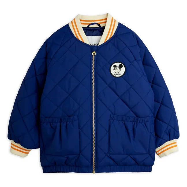Recycled Fiber Quilted Down Jacket | Dark Blue