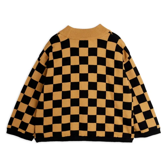 Sweat Damier Coton Bio | Marron