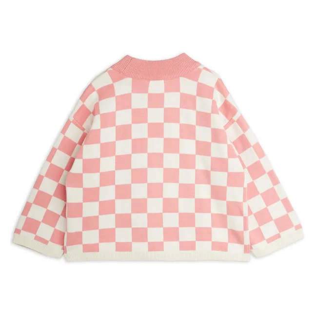 Sweat Damier Coton Bio | Rose