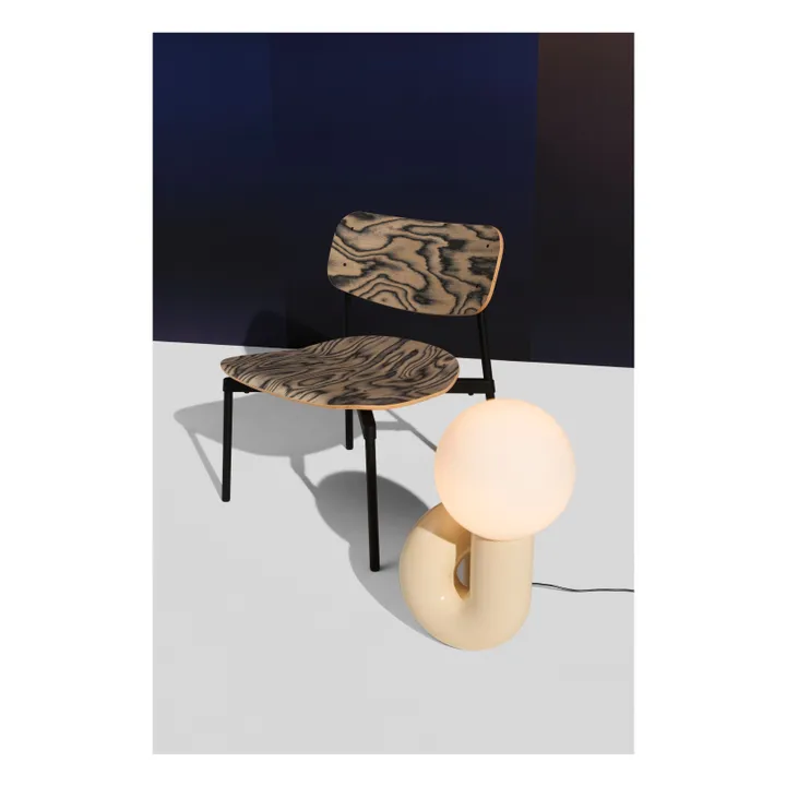 Fauteuil lounge en bois de hêtre Fromme  | Noir- Image produit n°1