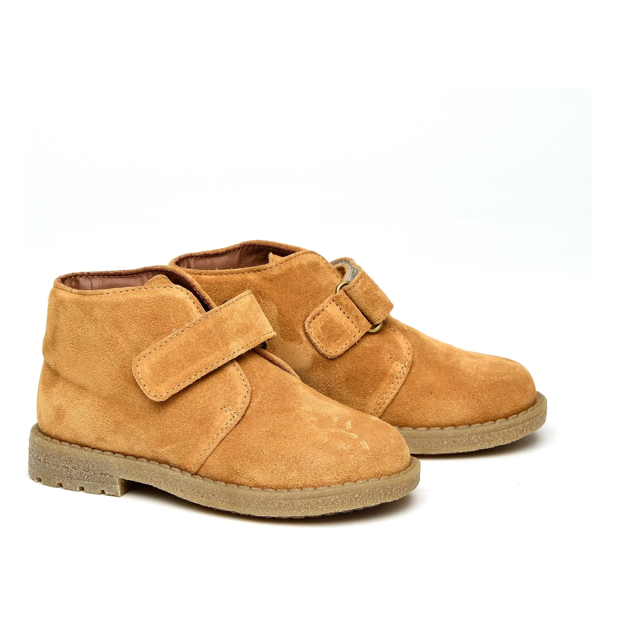Pèpè Camel Boots Suede Scratchs