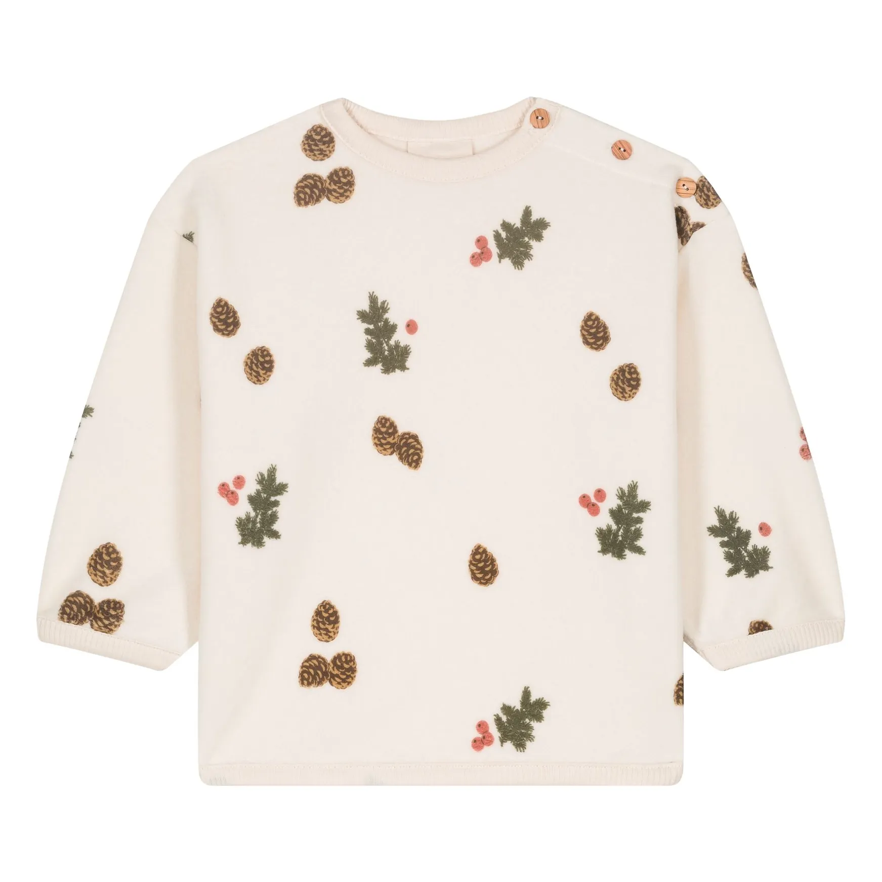 Studio Bohème Ecru Polar Fleece Bear Sweatshirt