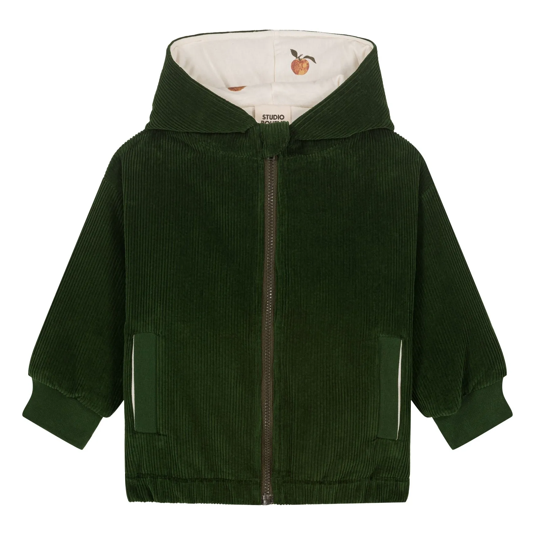 Studio Bohème Chrome Green Frio Apple Corduroy Coat