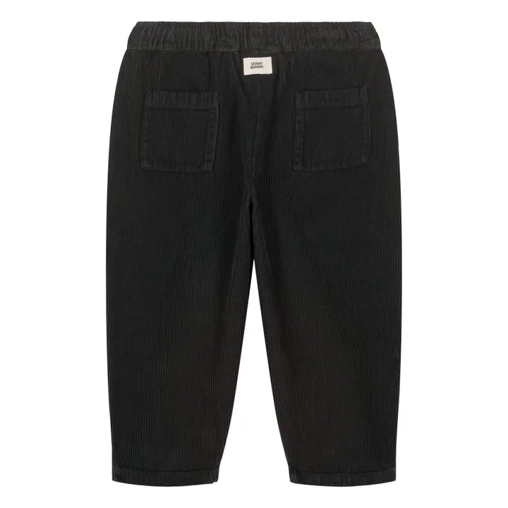 Pantalon Carrott Velours Côtelé | Gris charbon- Image produit n°3