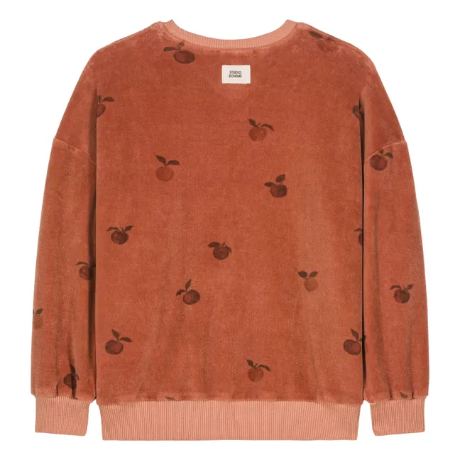Sweatshirt Bart Velours Apfel | Rosa