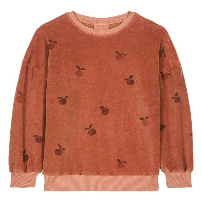 Sweatshirt Bart Velours Apfel | Rosa