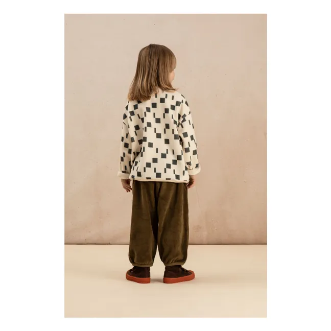 Sweatshirt Bär Molton Quadrate | Seidenfarben