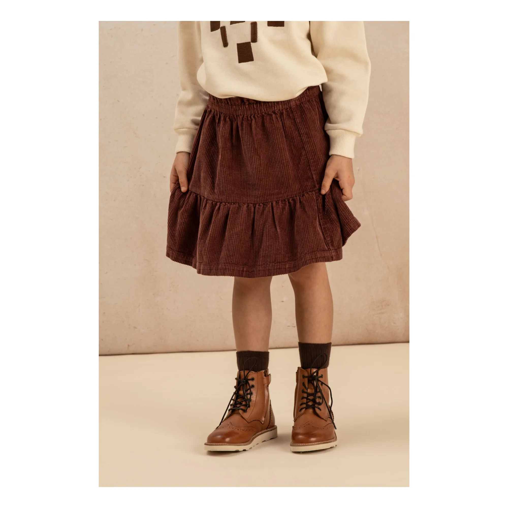 Studio Bohème Plum Samba Corduroy Skirt