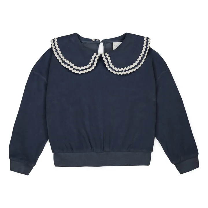 Maglione di velluto Lola | Blu- Immagine del prodotto n°0