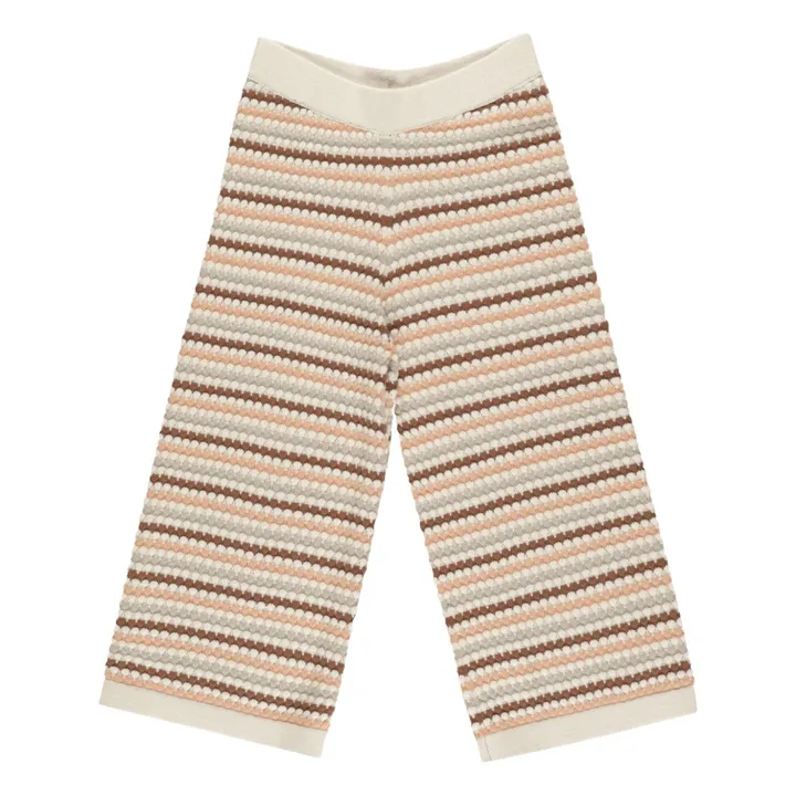 Pantalones de punto a rayas | Crudo- Imagen del producto n°0