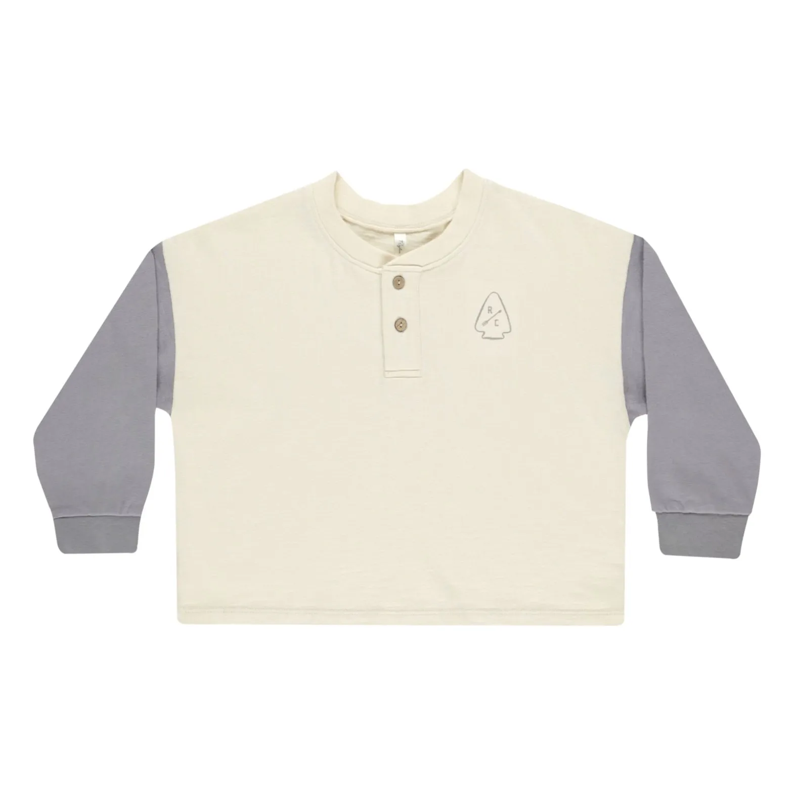 Rylee + Cru Ecru Henley Explore Buttoned T-Shirt