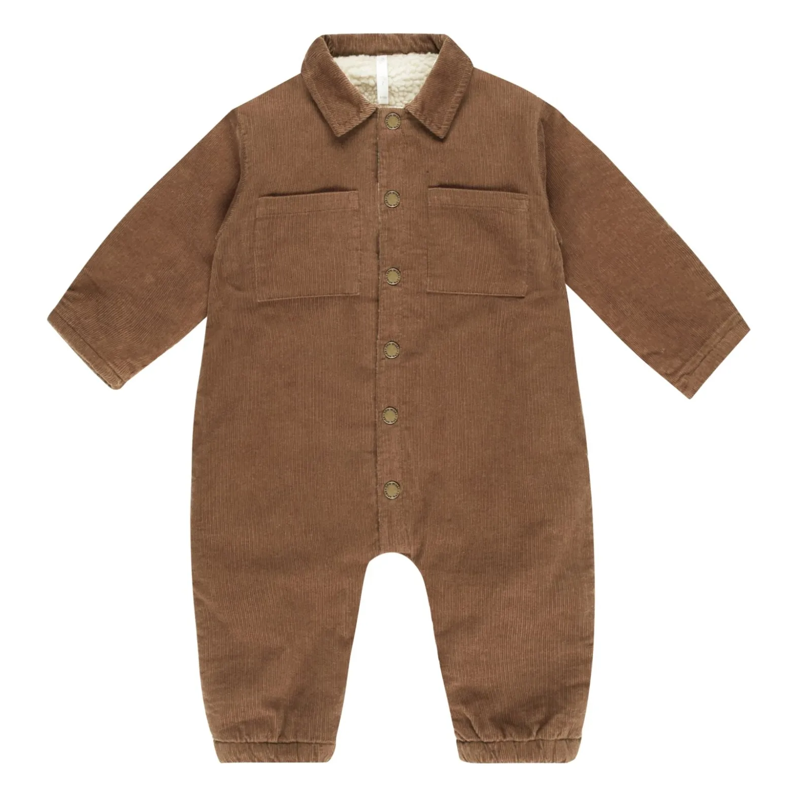 Rylee + Cru Brown Shearling Jumpsuit