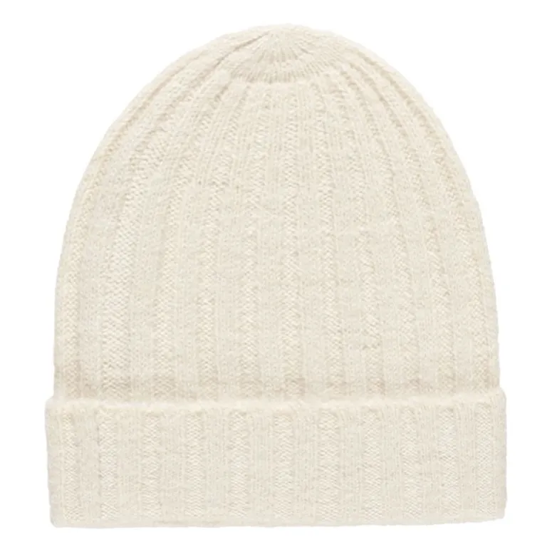 Rylee + Cru Ecru Ribbed Knit Cap