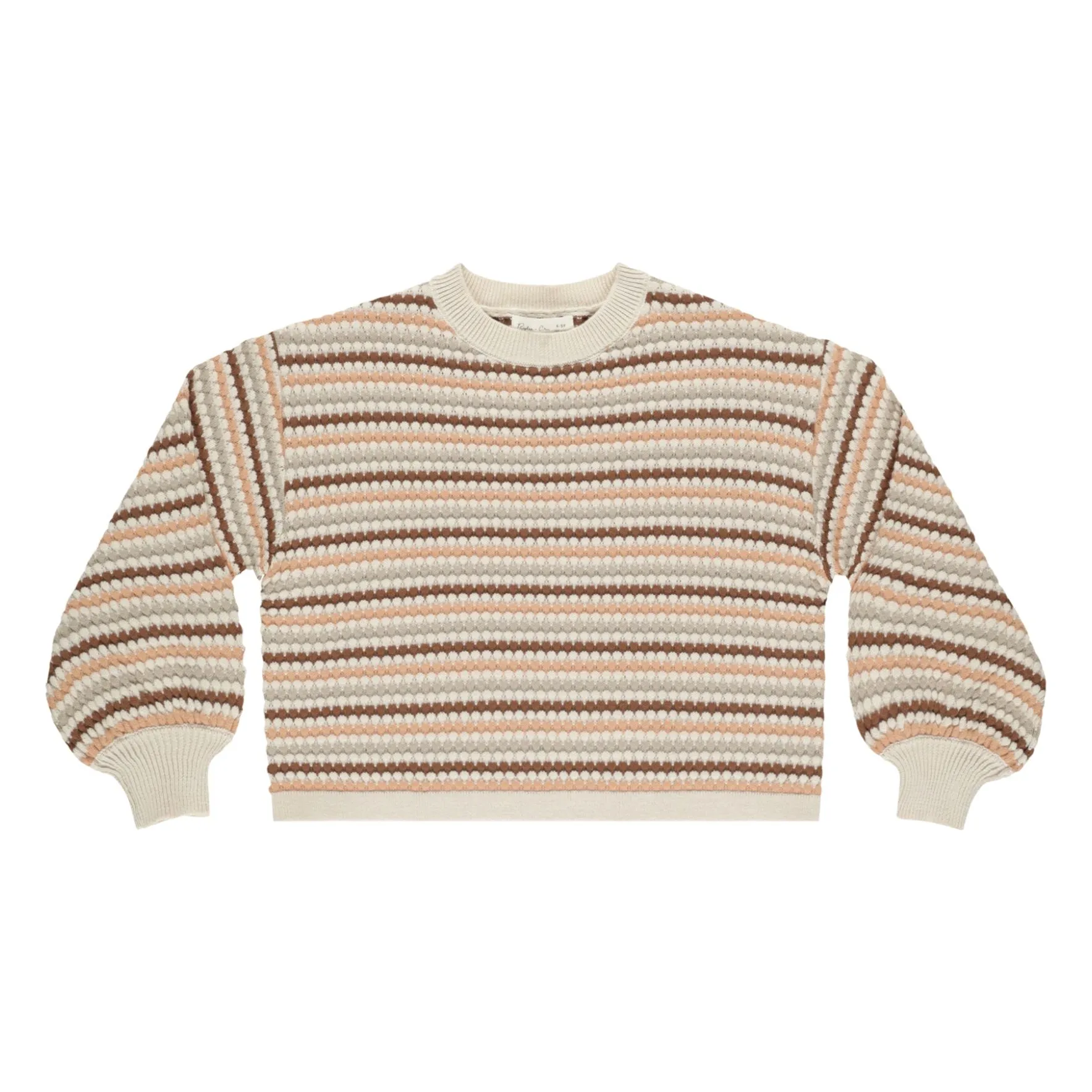 Rylee + Cru Ecru Striped Sweater