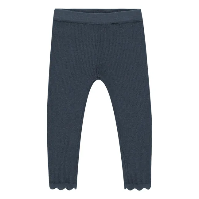 Ribbed Legging | Indigo blue