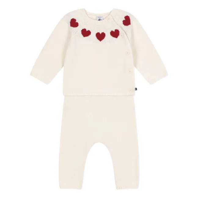 Set di maglieria 2 pezzi | Bianco