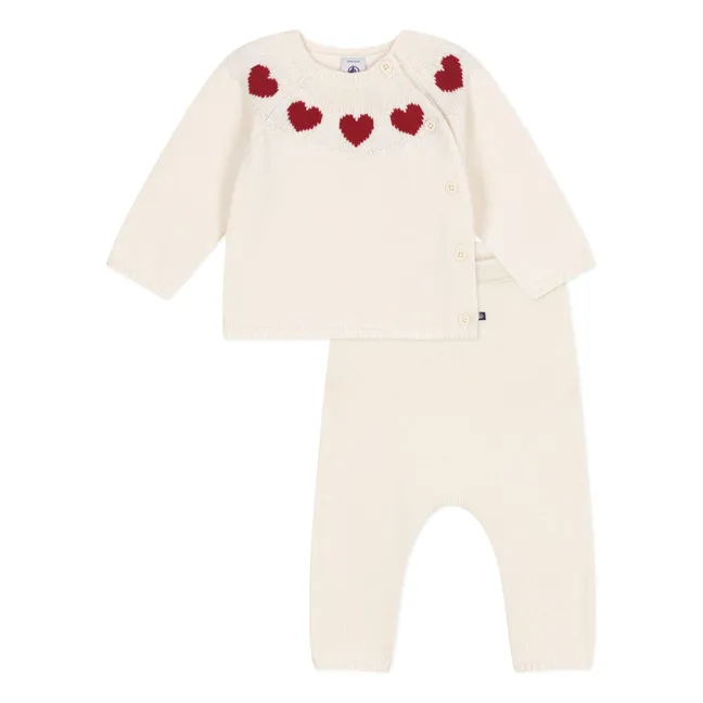 Set di maglieria 2 pezzi | Bianco