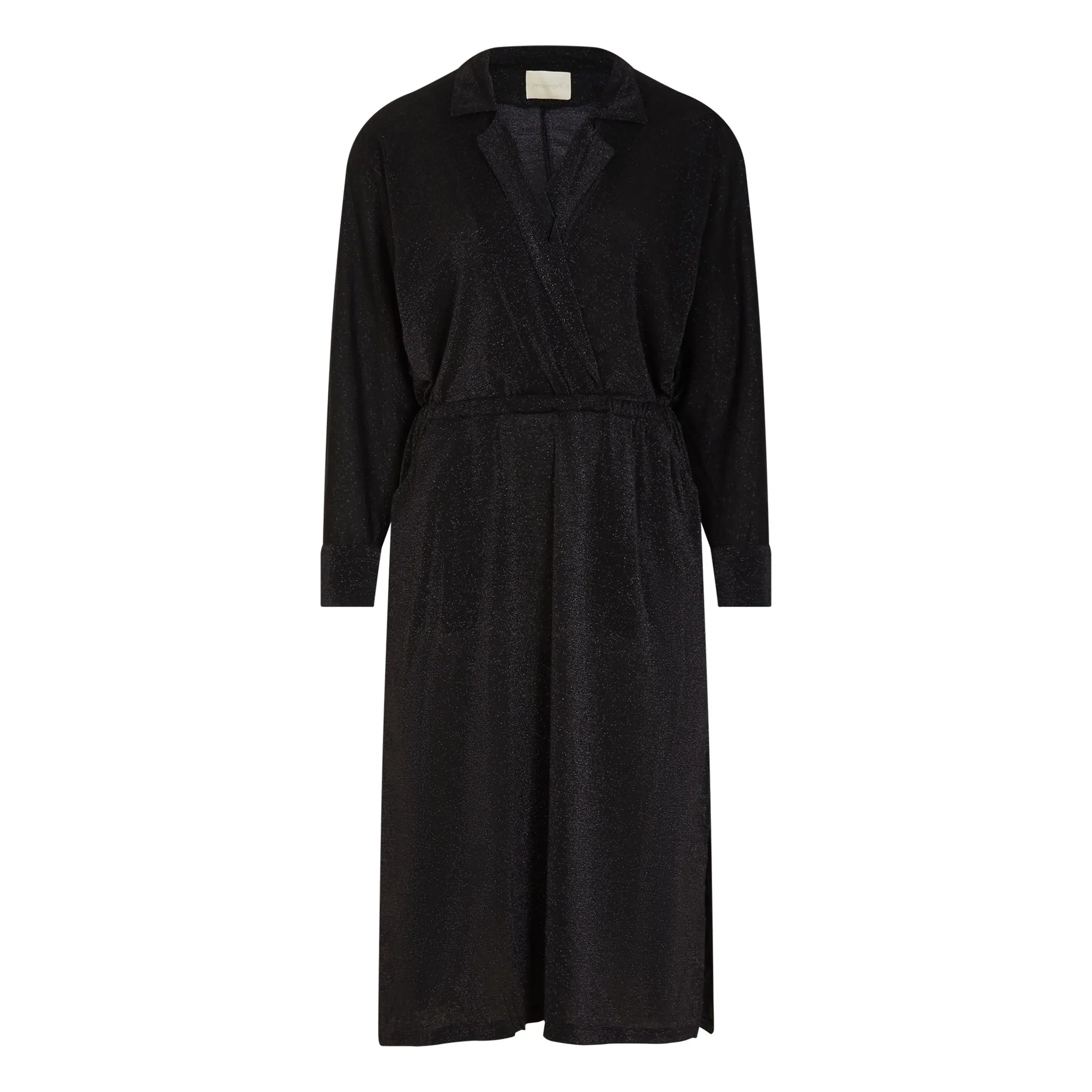 Momoni Charcoal Grey Cicoria Metallic Dress