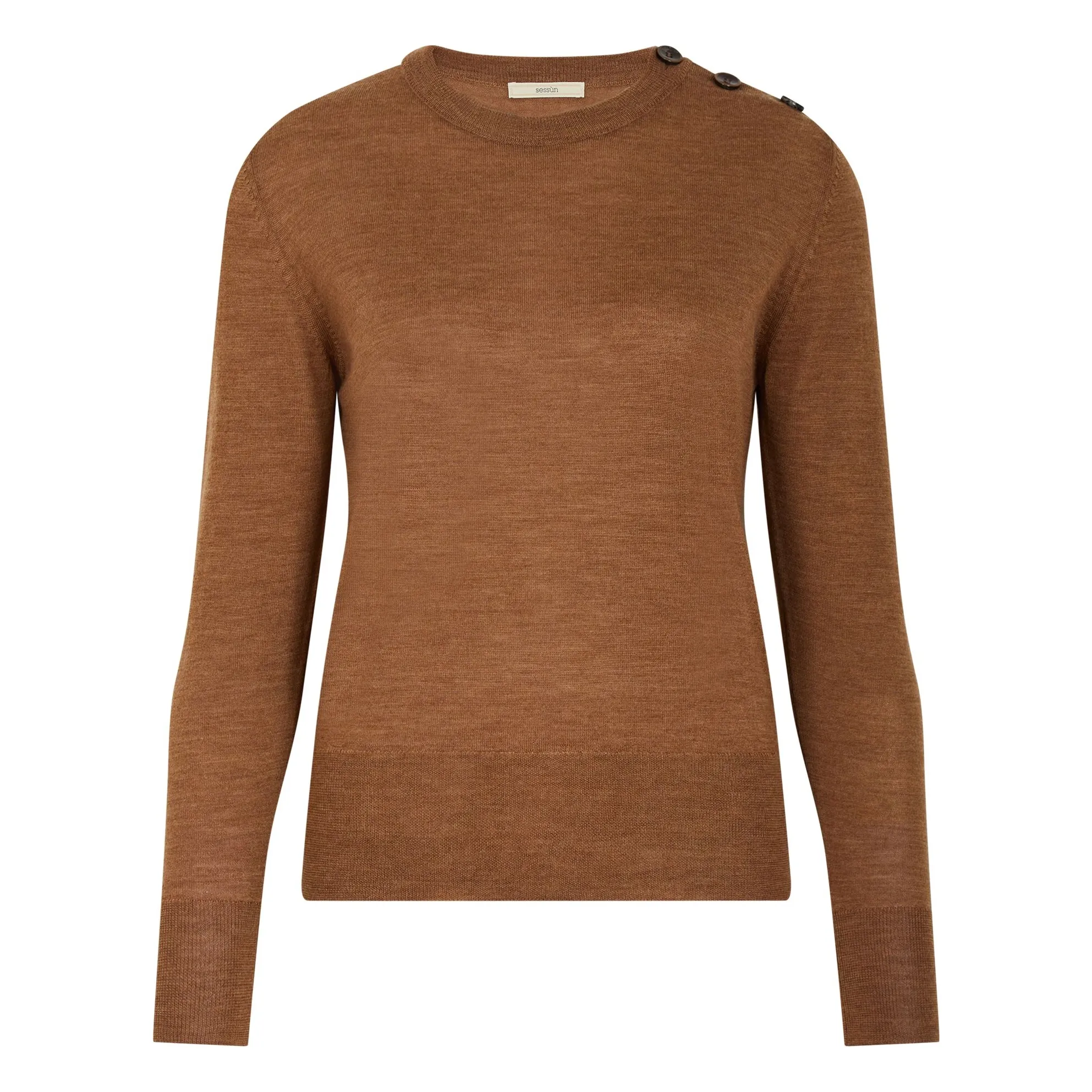 Sessùn Camel Amor Merino Wool Sweater