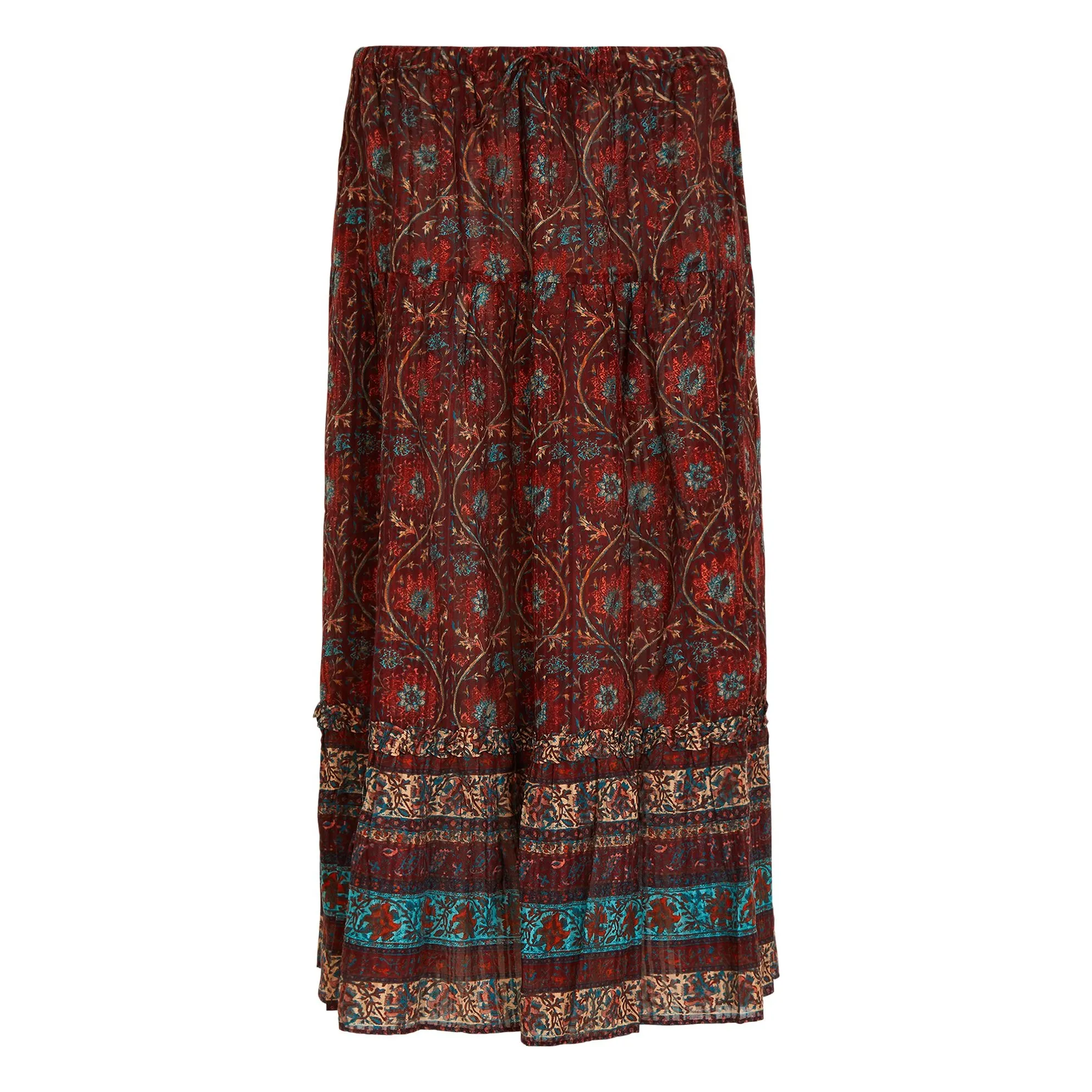 Ulla Johnson Burgundy Paige Skirt