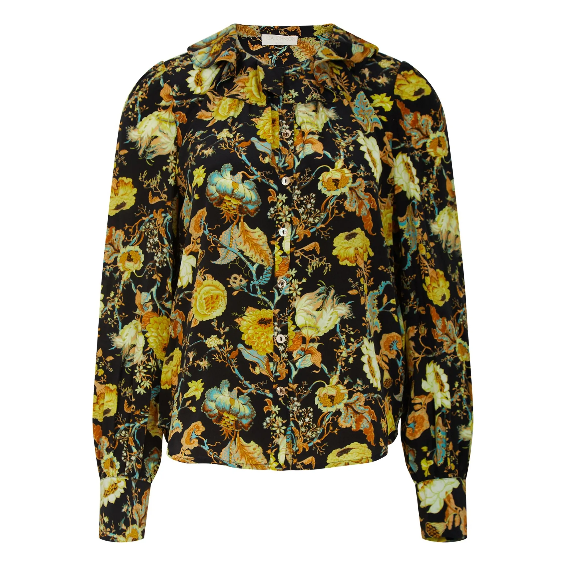 Ulla Johnson Black Veron Silk Blouse