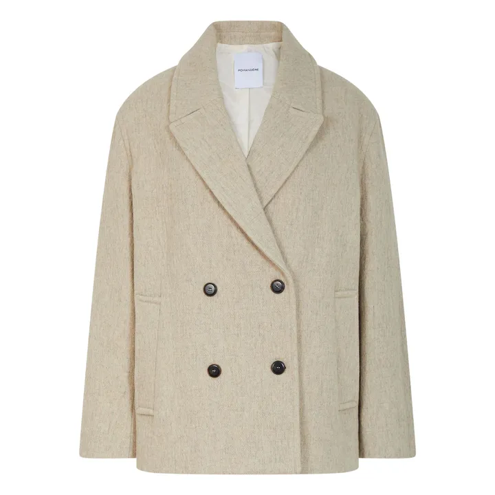 Abrigo corto de lana | Crudo- Imagen del producto n°0