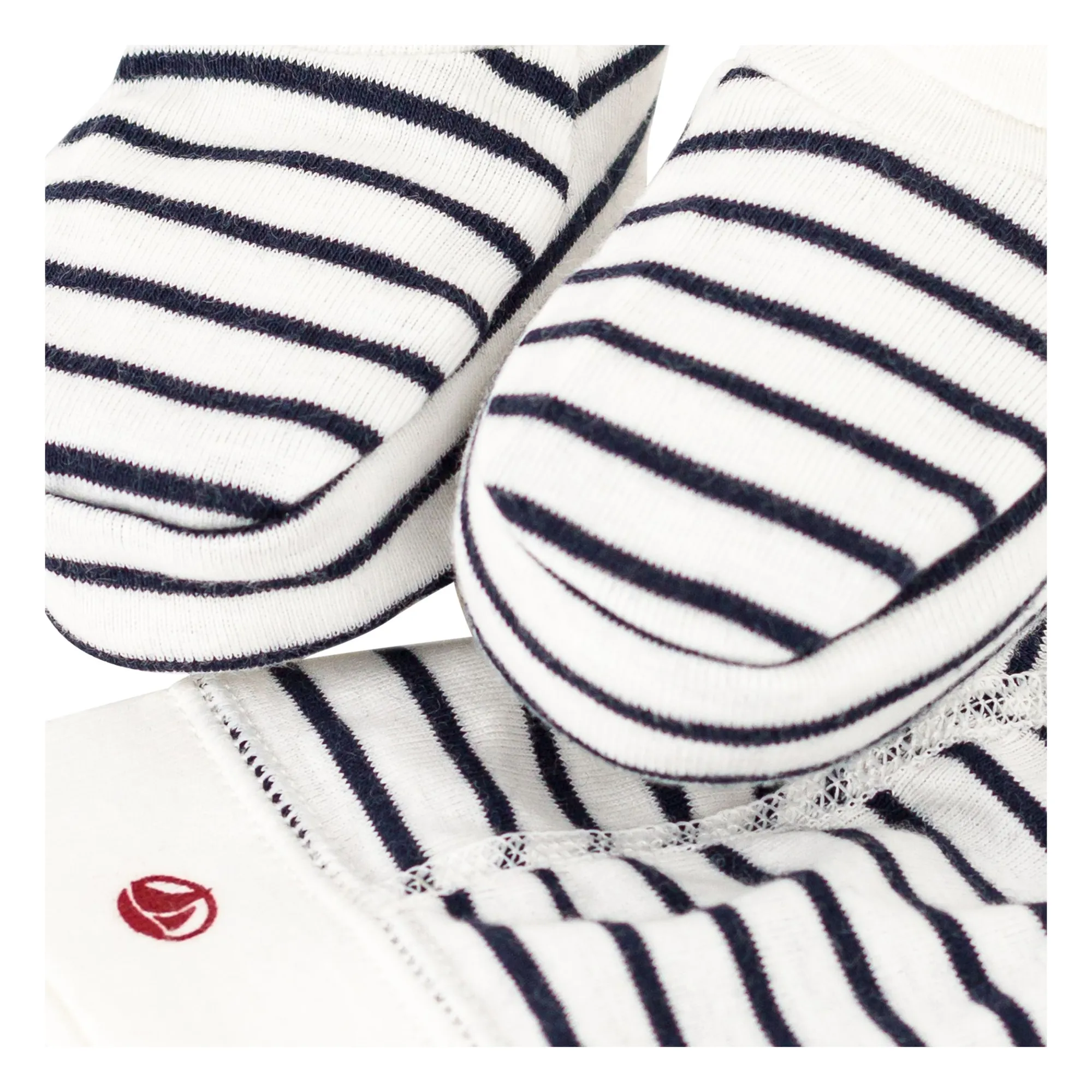 Petit Bateau - Ensemble Chaussons et Bonnet Marinière (Petit Bateau) - Image 1