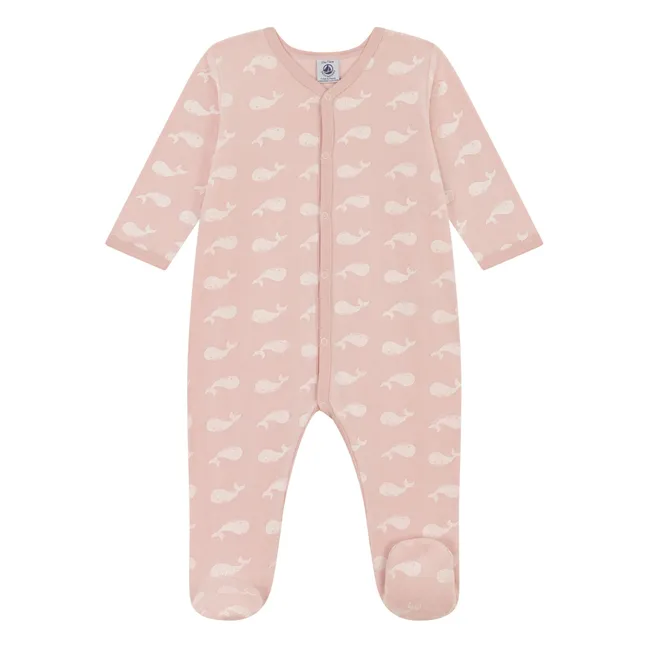 Pijama Ballena de terciopelo | Rosa