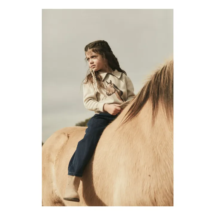 Pull Cheval | Ecru- Image produit n°1