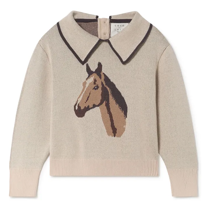 Pull Cheval | Ecru- Image produit n°0