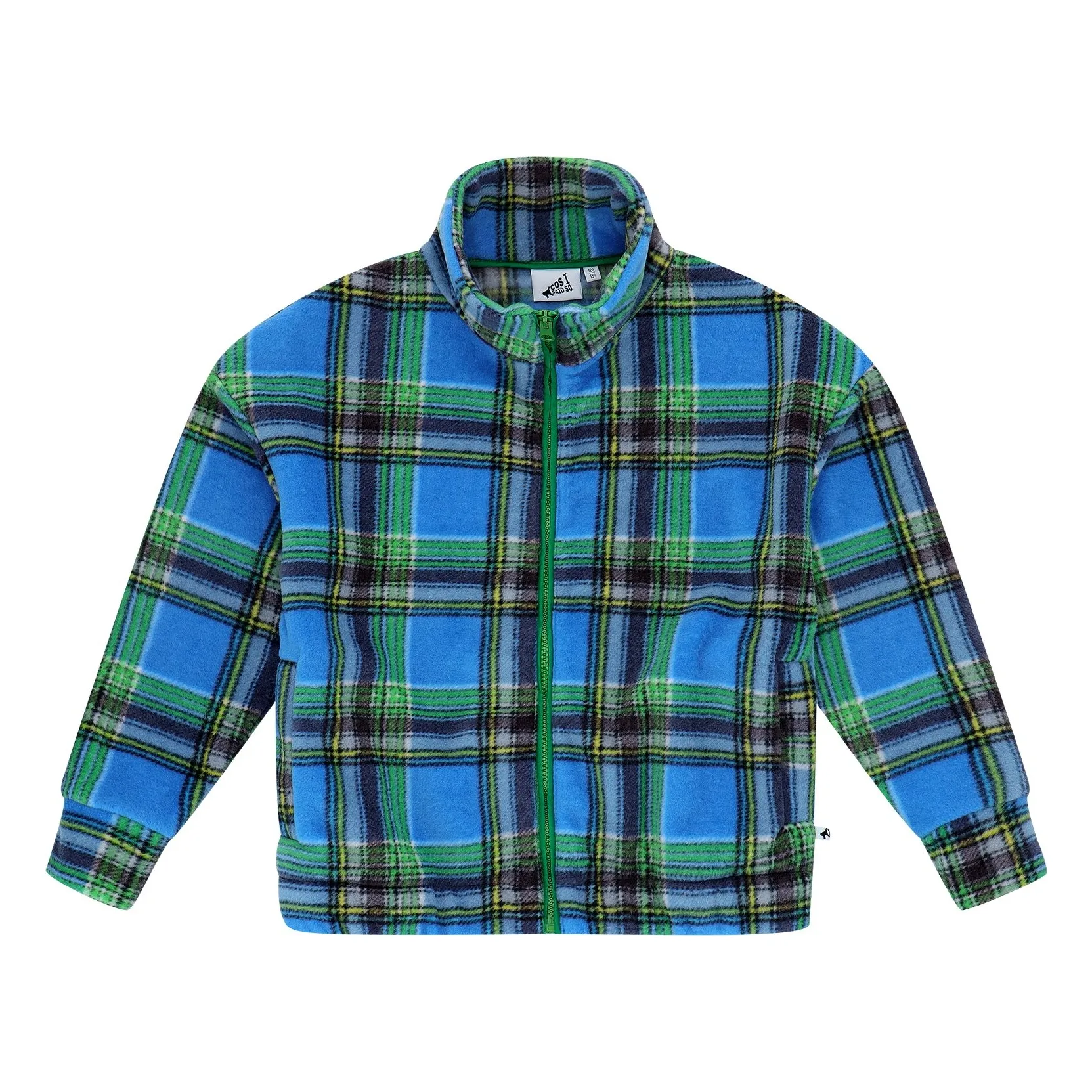 Cos I Said So Green Plaid Fleece Jacket