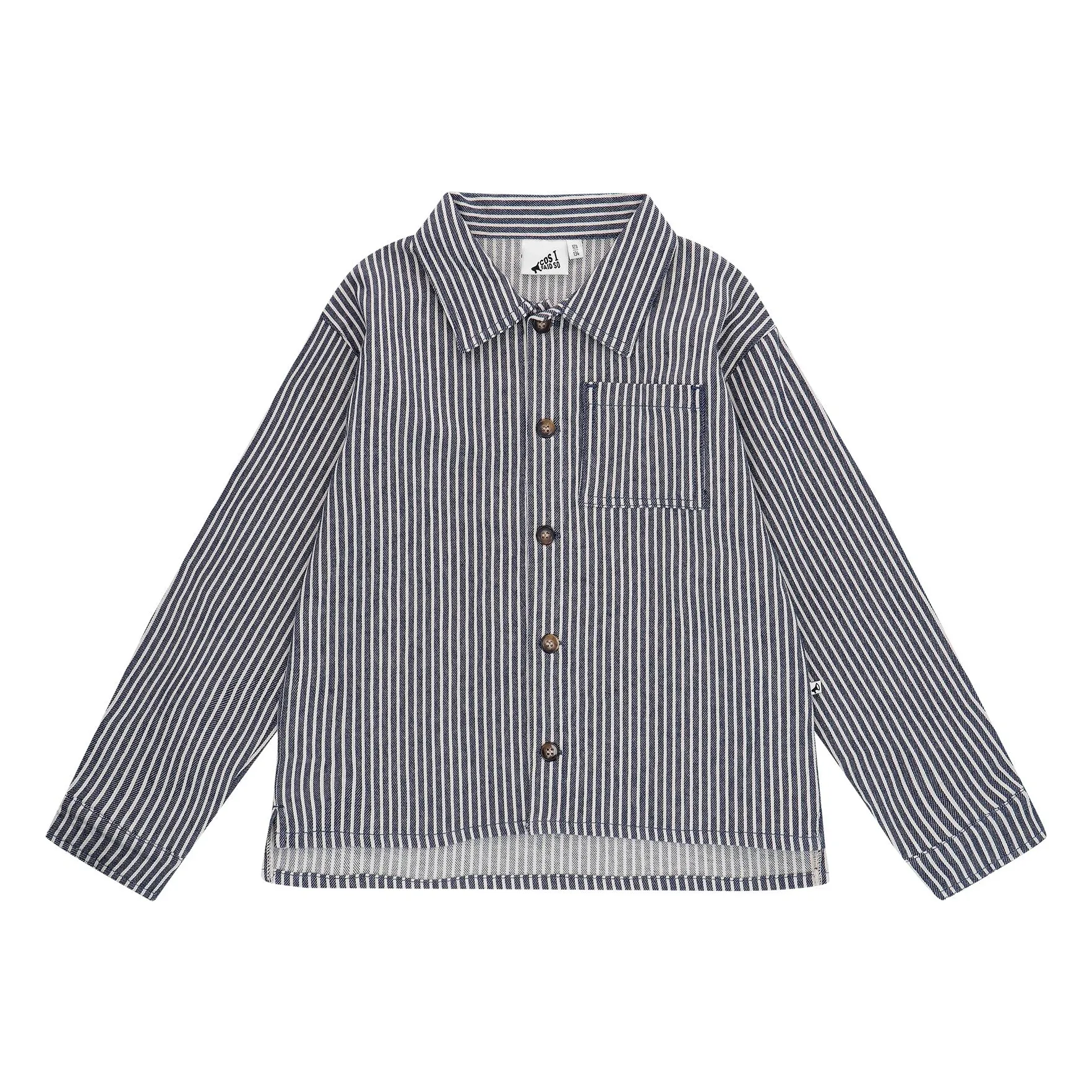 Cos I Said So Black Striped Denim Shirt