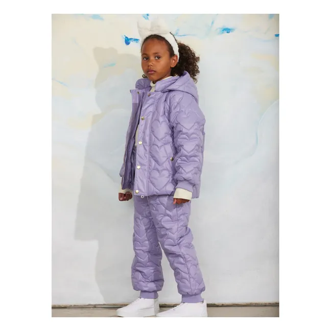 Doudoune Cœurs Fibres Recyclées | Violet