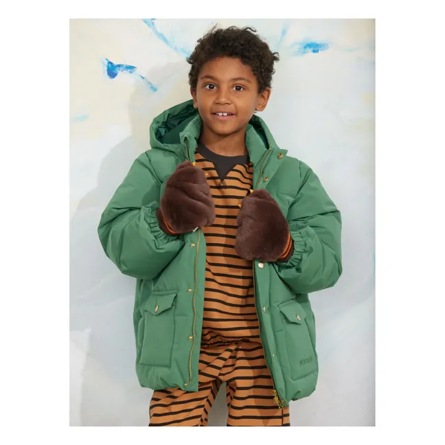 Sweat Rayé Coton Bio | Marron