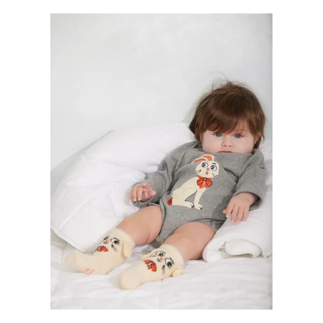 Chaussettes Lapins Coton Bio | Ecru