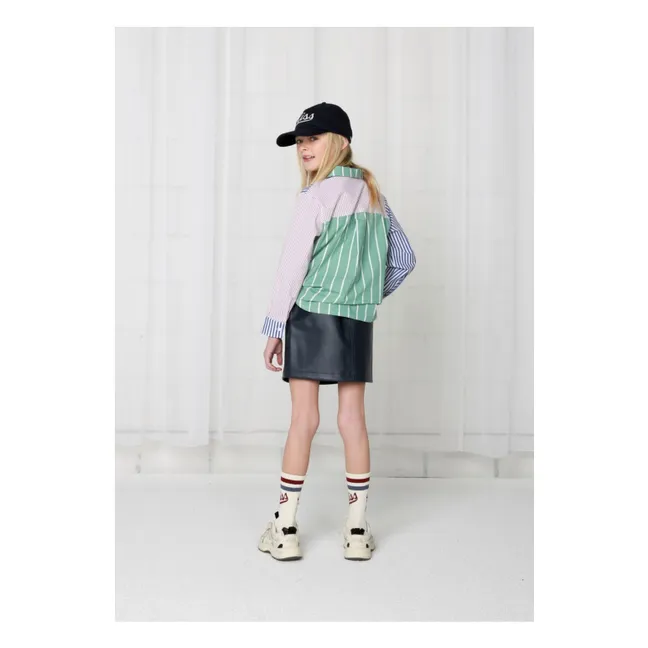 Camisa de rayas patchwork | Rosa