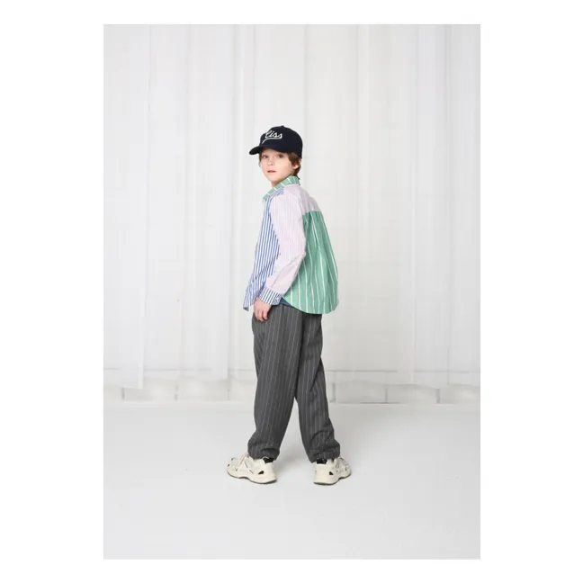 Camisa de rayas patchwork | Rosa