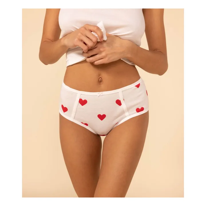 Lote de 2 braguitas Corazón - Colección Femenina - UK | Blanco- Imagen del producto n°0