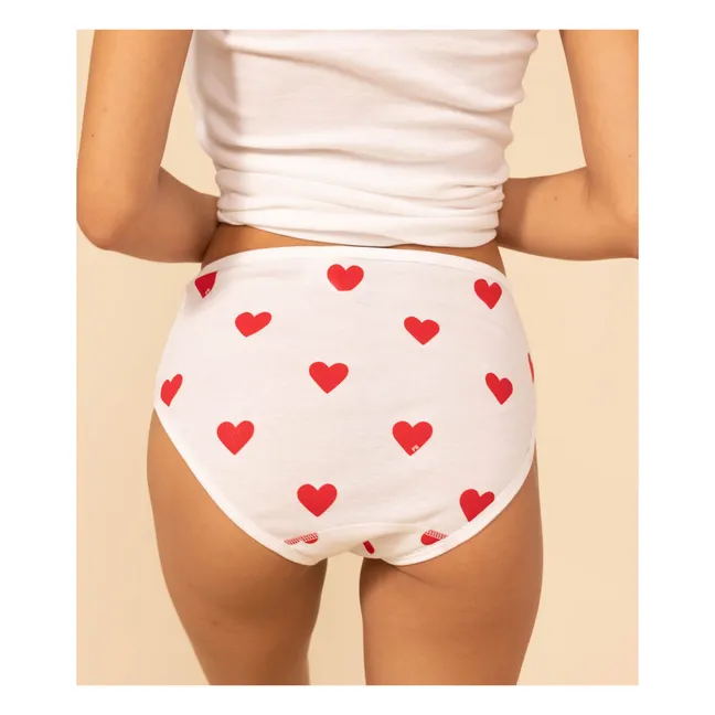 Set di 2 mutandine a cuore - Collezione donna - UK | Bianco