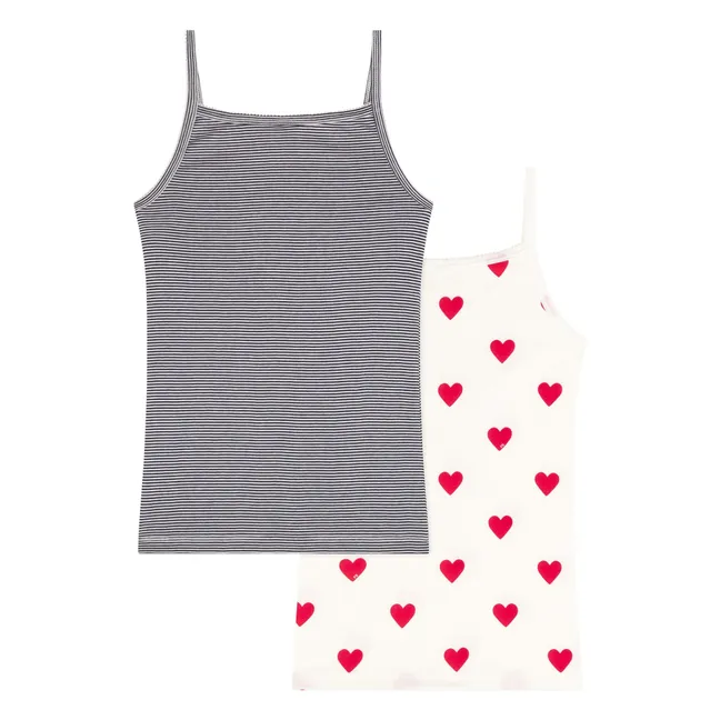 Lote de 2 camisetas de tirantes - Colección Mujer  | Blanco