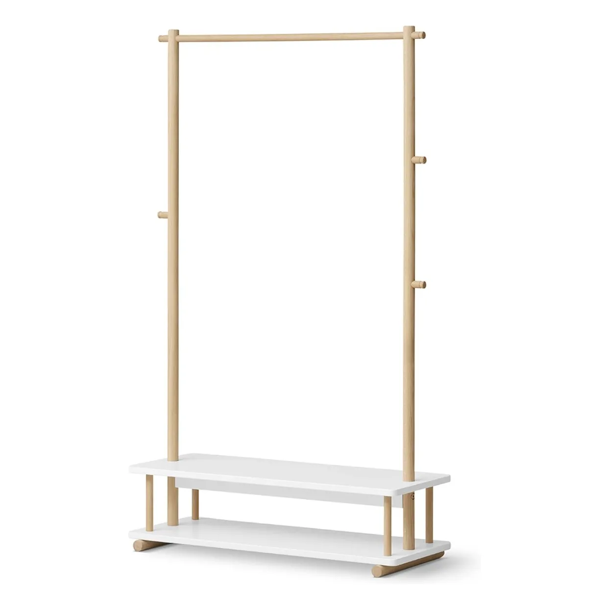 Oliver Furniture White Camp Rack In Oak