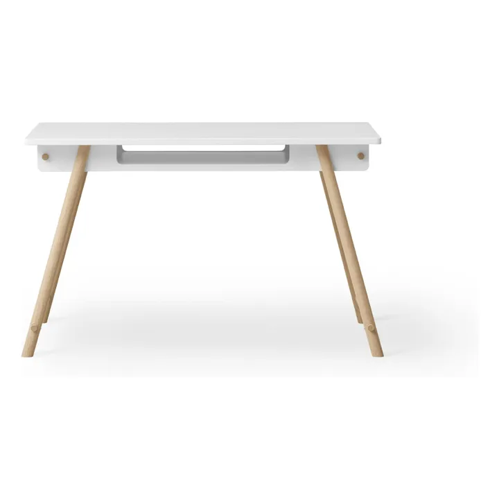 Bureau junior Camp en chêne | Blanc- Image produit n°2