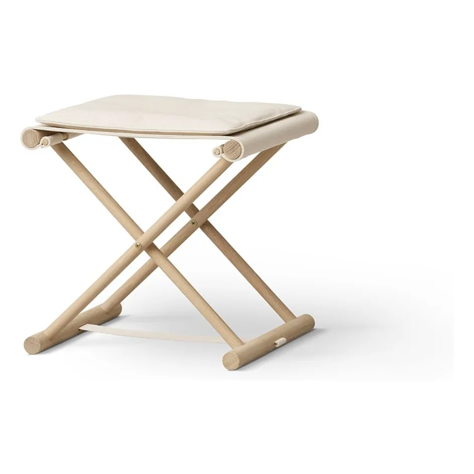 Oliver Furniture Oak Camp Junior Stool In And Canvas