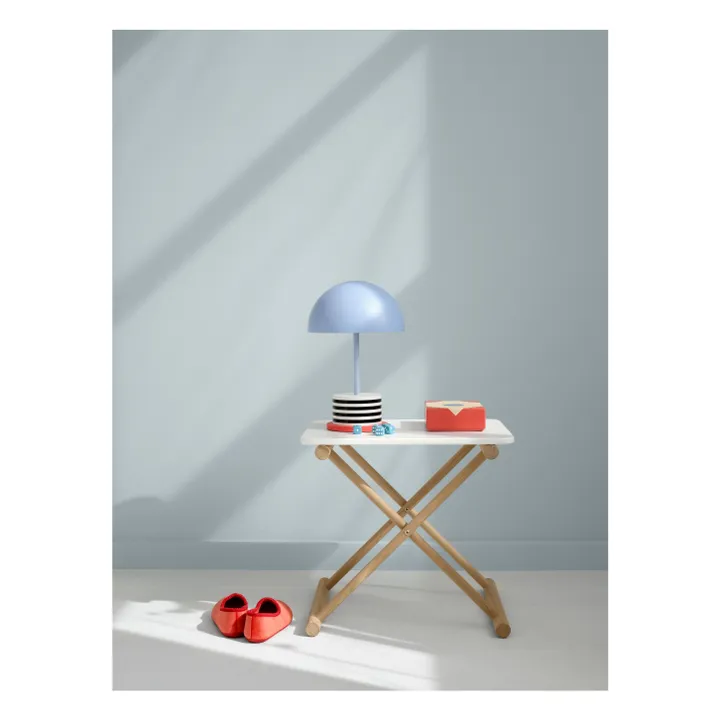 Table de chevet basse Camp en chêne | Blanc- Image produit n°1