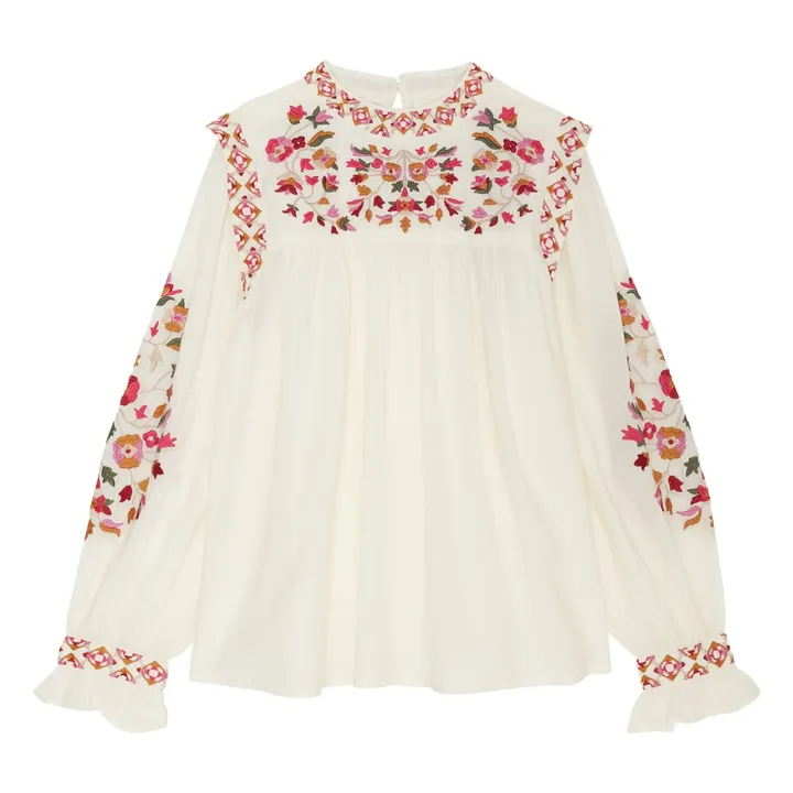 Blusa bordada Hugor | Crudo- Imagen del producto n°0